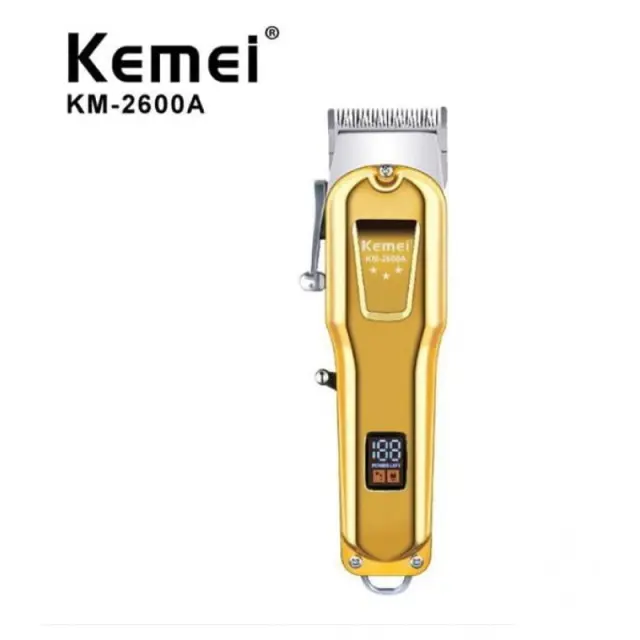 Kemei Επαγγελματική Επαναφορτιζόμενη Κουρευτική Μηχανή Μπορντό/Μαύρο KM-2600