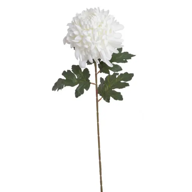 Χρυσάνθεμο λουλούδι τεχνητό, λευκό, 73cm