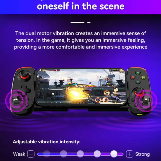 Techsuit - Wireless Controller (D6 DP) - for Phones, Bluetooth, 400mAh - Black 2