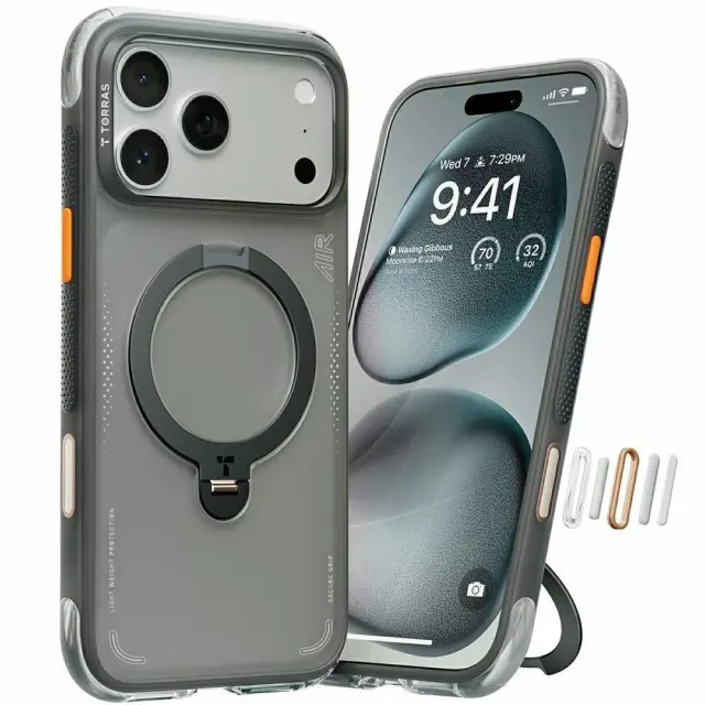 Torras Ostand Q3 Air, black - iPhone 18 Pro Max