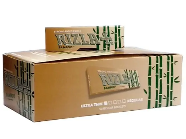 Χαρτάκια Rizla Bamboo Stong + Flexible Ultra Thin Ακατέργαστα 50 φύλλων Συσκ. 50 τμχ
