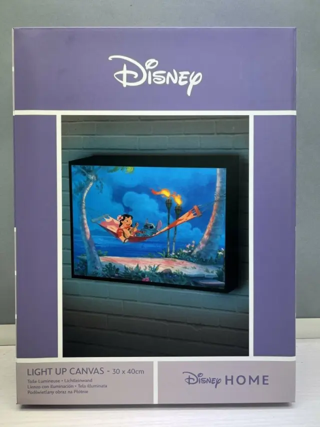 Pyramid Φωτιζομενος Πίνακας LILO and STITCH - Hammcock - Light Canvas 30x40 Cm 3