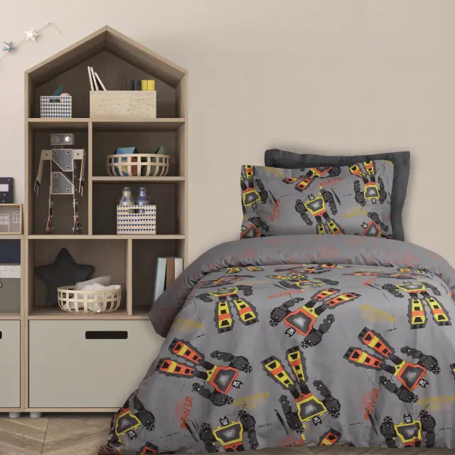 Das Kids Σετ Σεντονια Μονα 4974 Grey 170x260 + 50x70