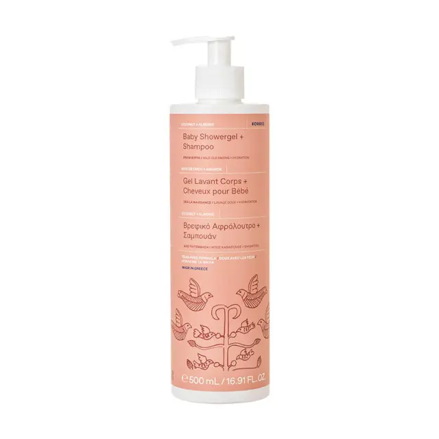 Korres Baby Showergel & Shampoo Coconut+Almond 500ml