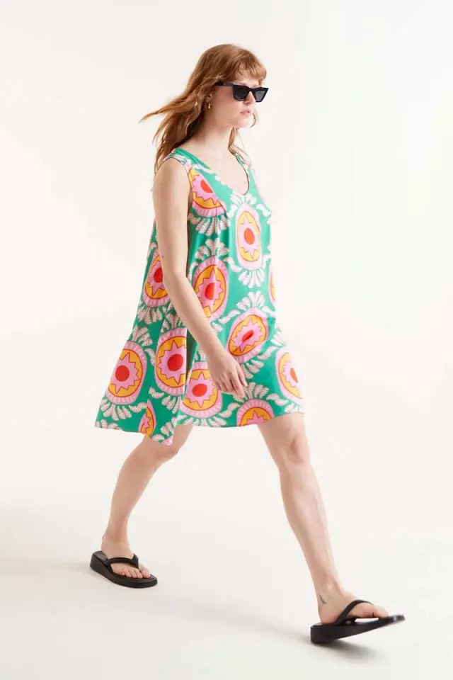 COMPANIA FANTASTICA SHORT DRESS (52C-12106-MULTICOLOR) - XS
