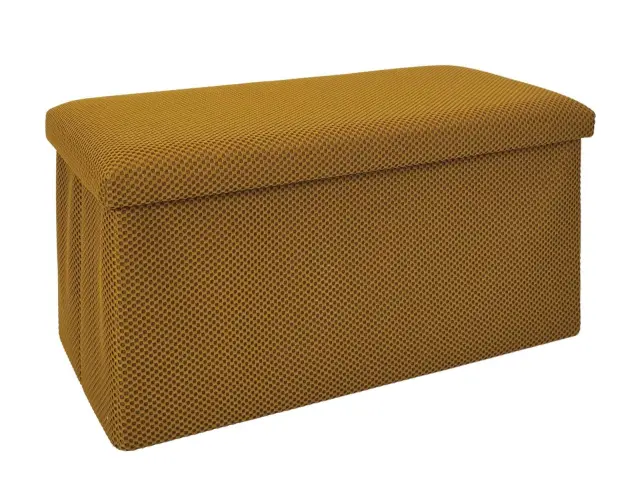 Ταμπουρέ Atom Home Deco Factory με αποθηκευτικό χώρο και διαστάσεις 76x38x38cm - Yellow HD0468 2