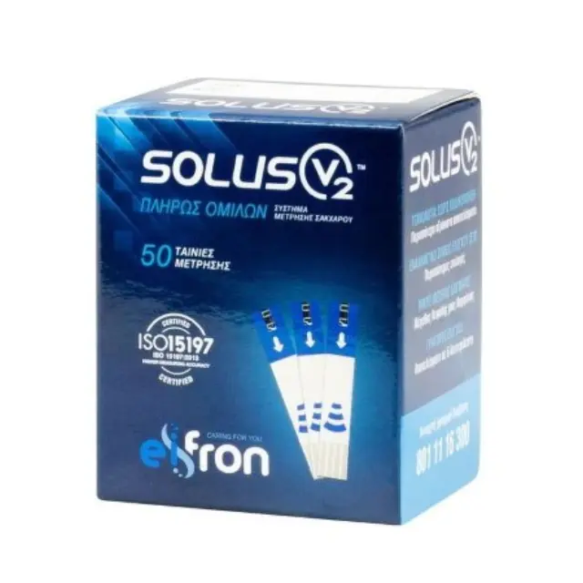 Eifron Solus V2 Ταινίες Μέτρησης Σακχάρου 50 τμχ