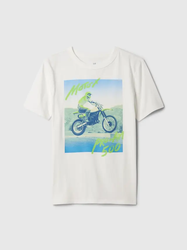 Άσπρη Παιδική Graphic Κοντομάνικη Μπλούζα new off white