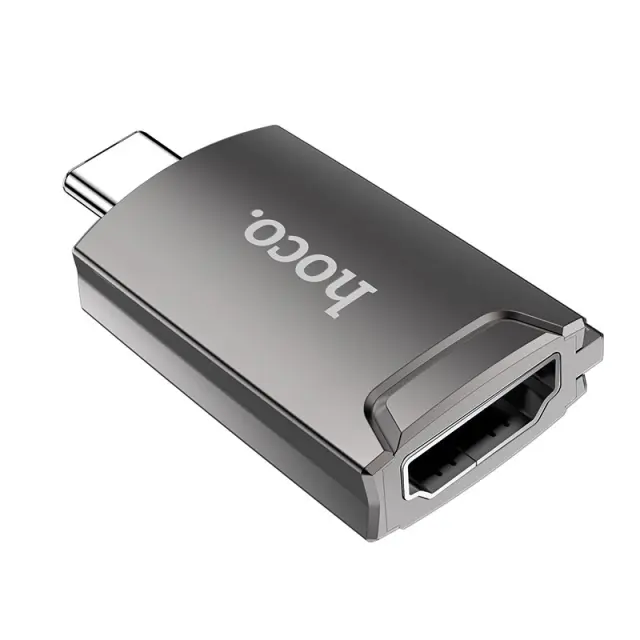 Αντάπτορας Hoco UA19 USB-C σε HDMI 4K 30Hz (3840*2160P) Θηλυκό Γκρι