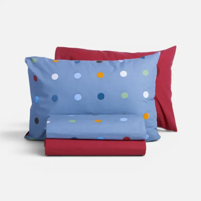 Σετ Σεντόνια Παιδικά Μονά με Λάστιχο Dots Blue 170x260 Nef Nef Homeware, 100% BAMBAKI - BLUE (040901)