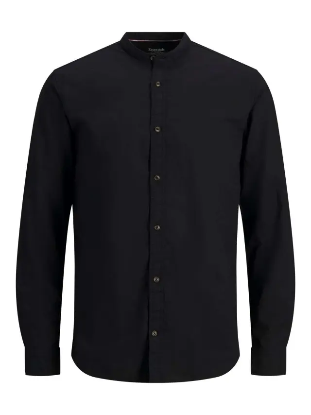 JJESUMMER BAND SHIRT L/S S22 NOOS Black
