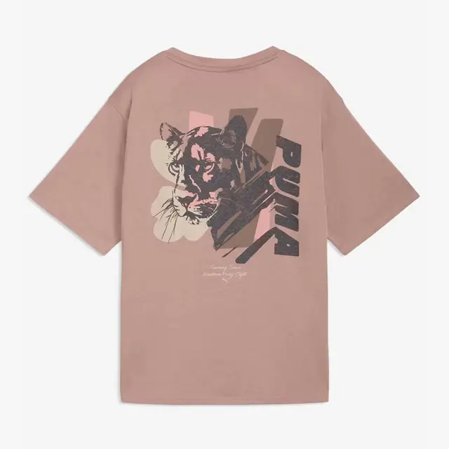 Puma Women's Cat Graphic T-Shirt Μπεζ 528490-88 (Puma) 2