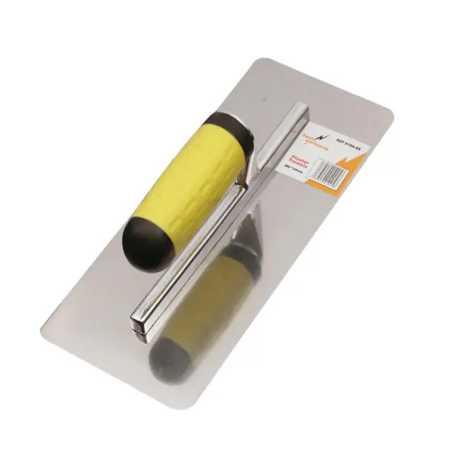 Ίσια Σπάτουλα STUCCO Inox Μαλακή Λαβή 28x12 BESTE 9186/S