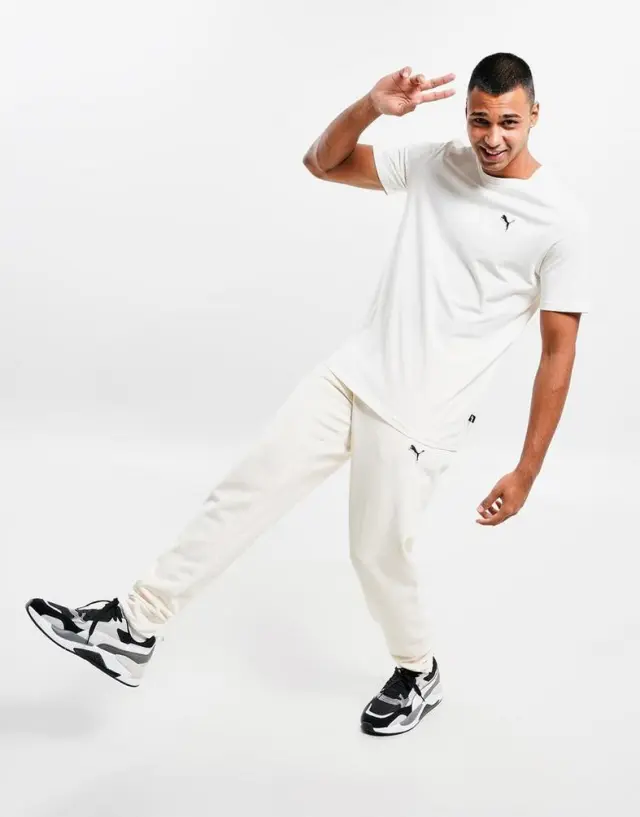 Puma Better Essentials FL Παντελόνι Φόρμας με Λάστιχο Fleece 676816-99 Λευκό - M 2