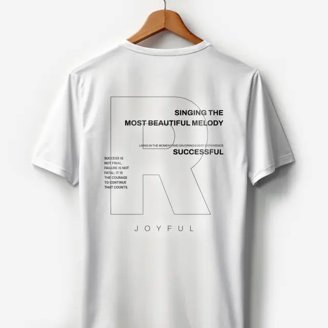 T-shirt Noshame® Λευκό με τύπωμα Successful - 132538 - XXL 2