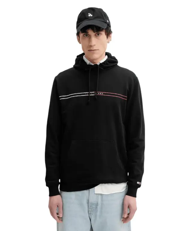 Tommy Hilfiger - Ανδρικό Φούτερ Regular Entry Graphic Hoodie DM0DM20847-BDS Μαύρο