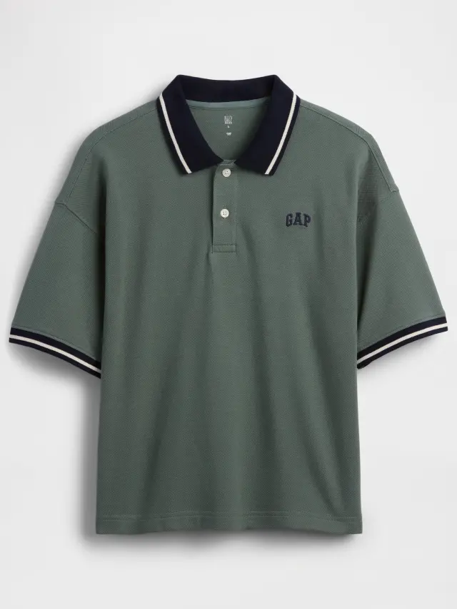 Παιδική Μπλούζα Polo Oversized με Λογότυπο district green