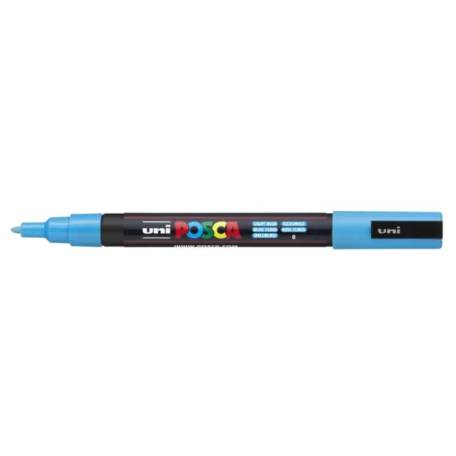 Μαρκαδόρος Uni Posca PC-3M, Ανοιχτό Μπλε