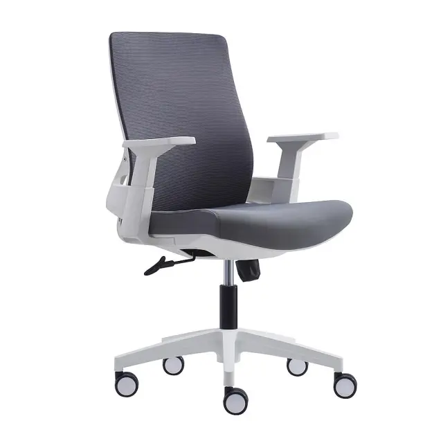 Πολυθρόνα Γραφείου BF8950 Λευκό/Γκρι Ύφασμα/Mesh 64x64x98/110cm