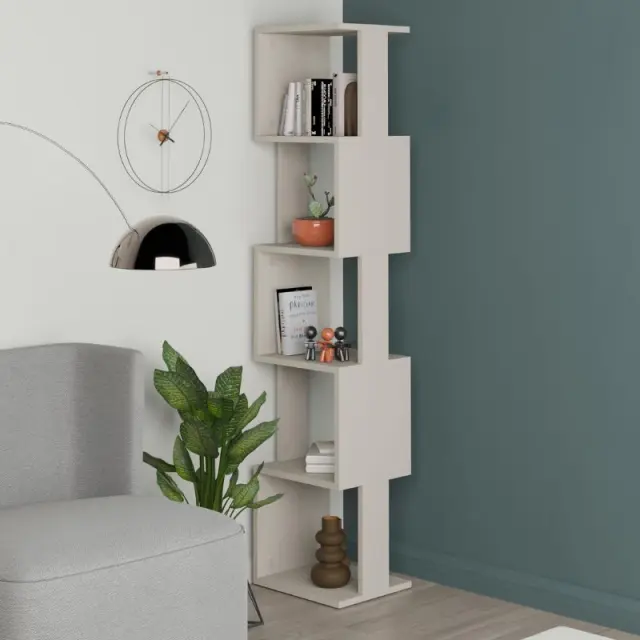 Βιβλιοθήκη Piri Megapap χρώμα sandstone 35x30x161εκ.