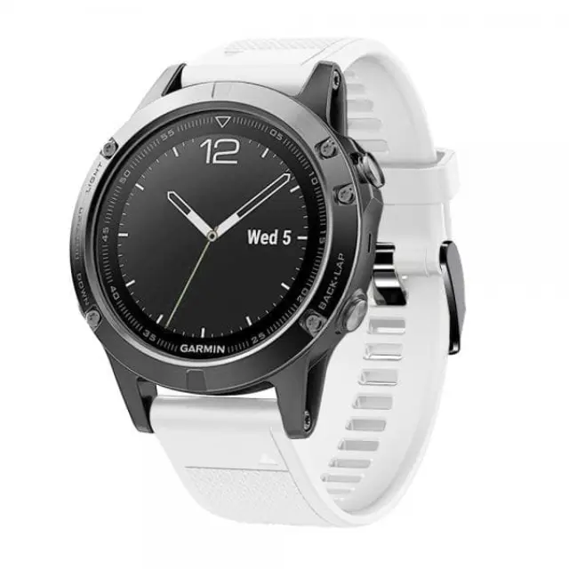 Λουράκι Σιλικόνης Sportband Grid Texture Για Garmin Fenix 5/6/6 Pro/7/8/9 (47mm)- White