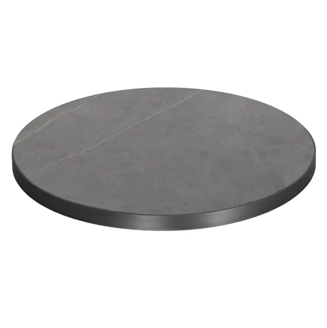 ΕΠΙΦΑΝΕΙΑ ΤΡΑΠΕΖΙΟΥ SINTERED STONE FB96652.05 GREY MARBLE--ΠΛΑΙΣΙΟ ALU ΓΚΡΙ Φ60εκ.