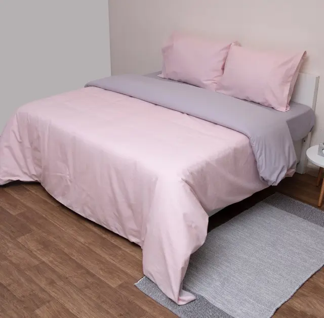 Σετ Σεντόνια 100x200+25 Μονά Φανελένια Viopros 2553 Ροζ 100% βαμβακερόΜε Λάστιχο