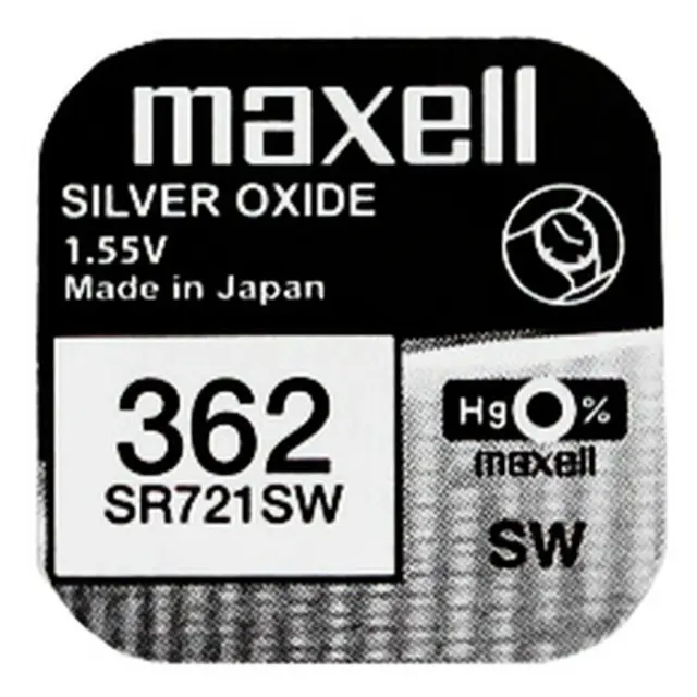 MAXELL 362 SR721SW μπαταρία ρολογιών Silver Oxide 1.55V 1τμχ