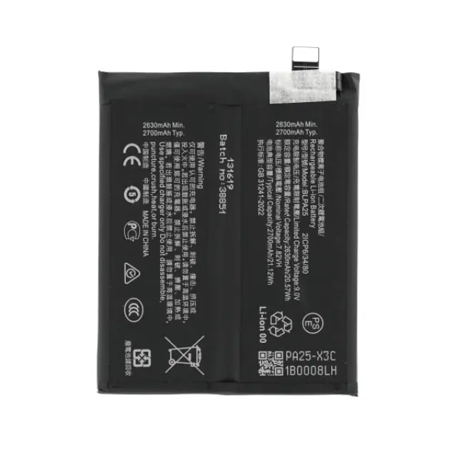 BLPA25 Oneplus Battery for OnePlus 12 (PJD110, CPH2573, CPH2581) 621035000060(ORIGINAL BULK)