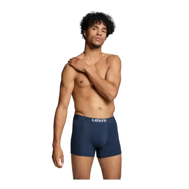 Levi's Ανδρικό Boxer Solid Basic Organic Cotton - Διπλό Πακέτο, Χρώμα Navy - XL 2