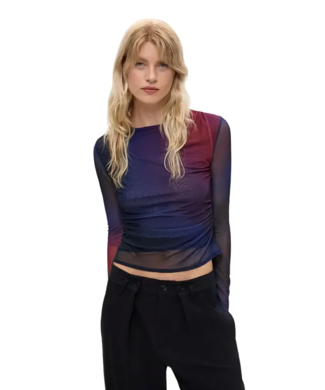 Desigual - Γυναικεία Τούλινη Μπλούζα Estambul 26WWTK17-5150 Μωβ 3