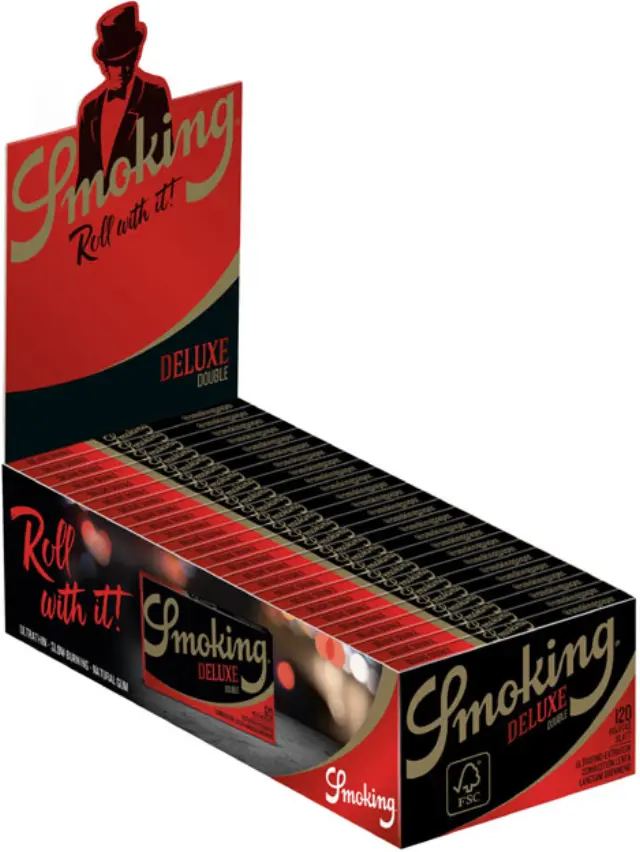 Smoking Χαρτάκια - Deluxe - Μαύρο 50τεμ.
