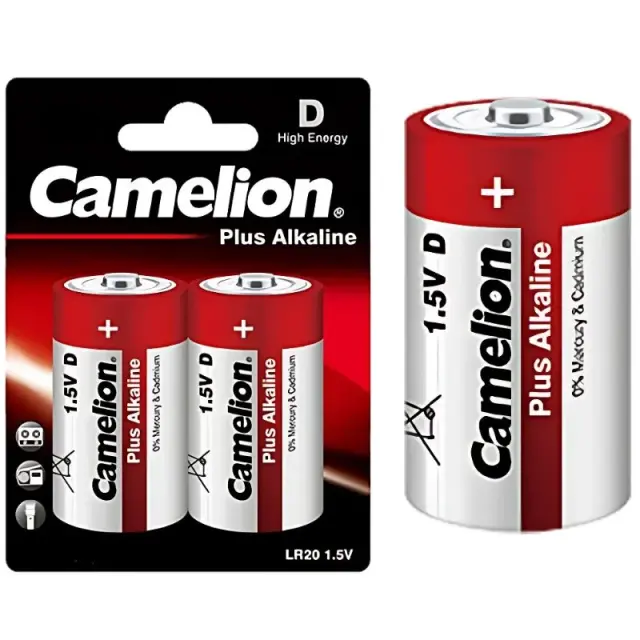 Camelion LR20-BP2 – Μπαταρία Αλκαλική D 1.5V (2τμχ)