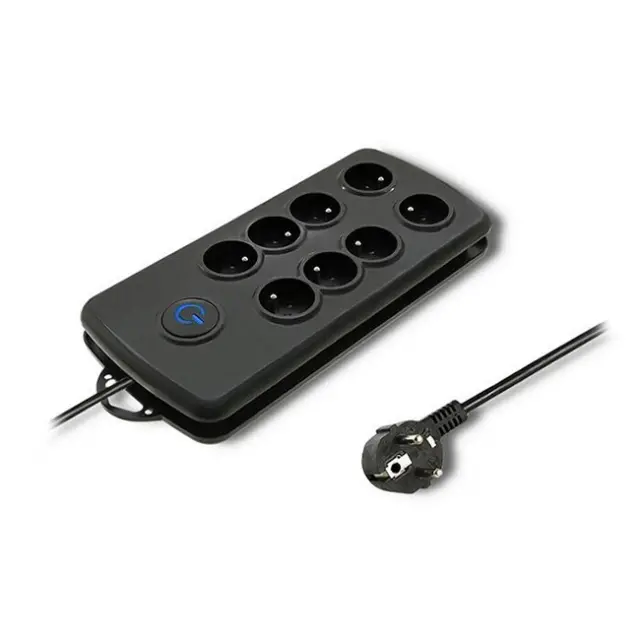 Qoltec Power Strip 8socket 2.5m Black (50161)