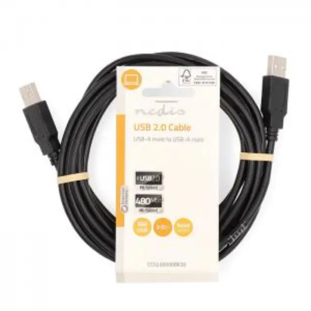 Καλώδιο USB High-Speed A αρσ. - USB A αρσ., 3.00m. 3