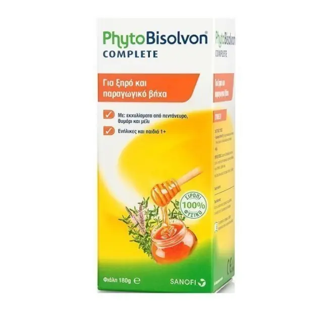 Sanofi PhytoBisolvon Complete Φυσικό Σιρόπι για Ξηρό & Παραγωγικό Βήχα 180ml