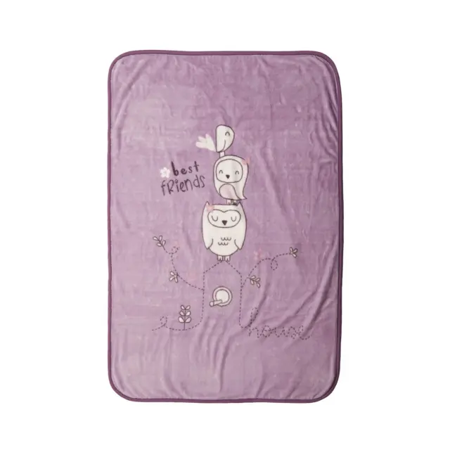 Βρεφική Κουβέρτα Βελουτέ Αγκαλιάς Nef-Nef Best Friends Lilac 75x100