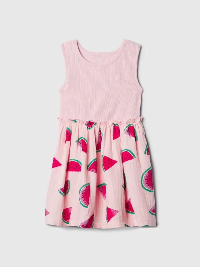 Ροζ babyGap Crinkle Gauze Φόρεμα light peony pink - 18-24M