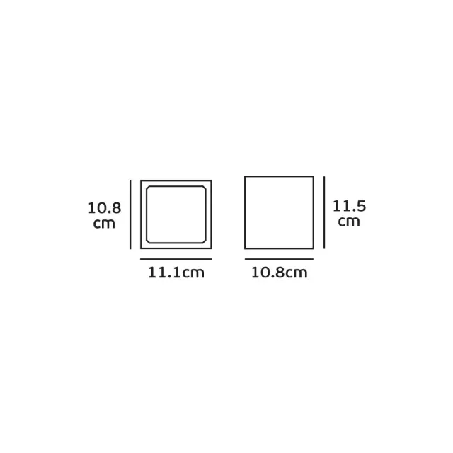 Gabi 01086/W Φωτιστικό τοίχου τετράγωνο Up/Down G9 IP54 11.1x10.8x11.5cm λευκό Άσπρο 2