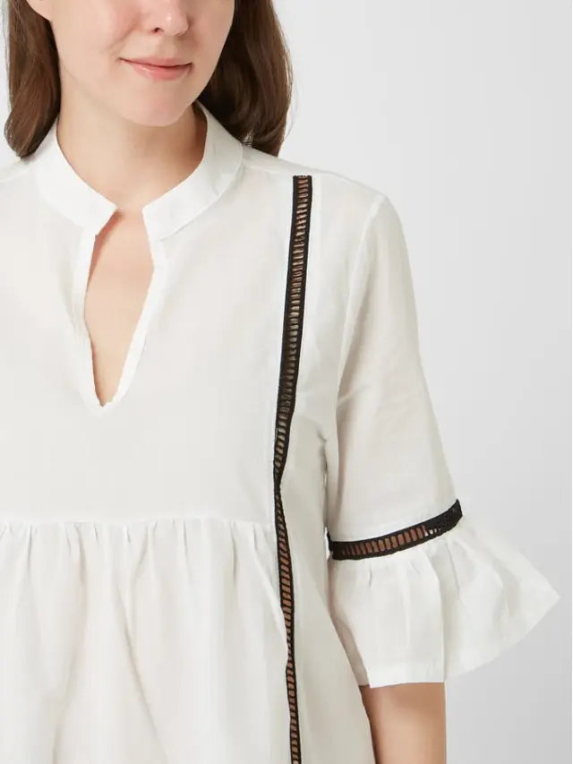 B276 - White - BEACHWEAR EMBROIDERY BLACK 2