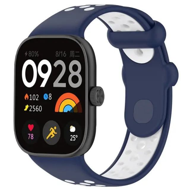 Λουράκι Σιλικόνης για Redmi Watch 6/5/4 / Smart Band 9 Pro/8 Pro- Blue / White OEM