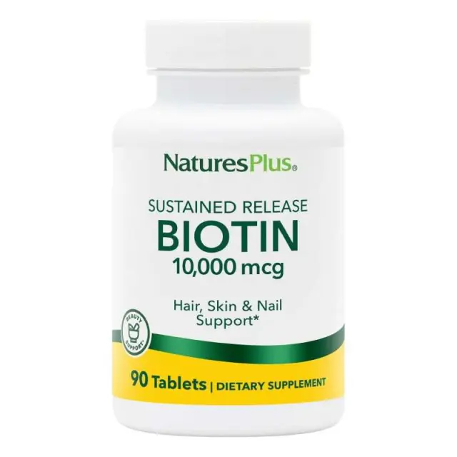 Natures Plus Biotin 10.000mcg 90 Δισκία Παρατεταμένης Αποδέσμευσης