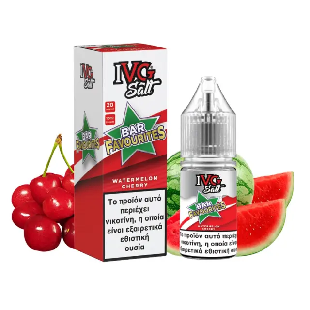 Watermelon Cherry Bar Favourites 10ml Nic Salt 20mg - IVG