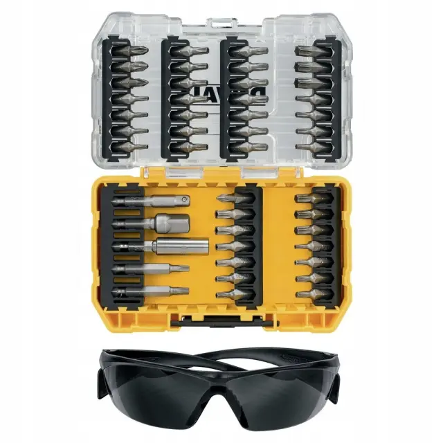 Screwdriver Bit Set Safety Glasses Tough Case 47pc DT70703-QZ DeWalt