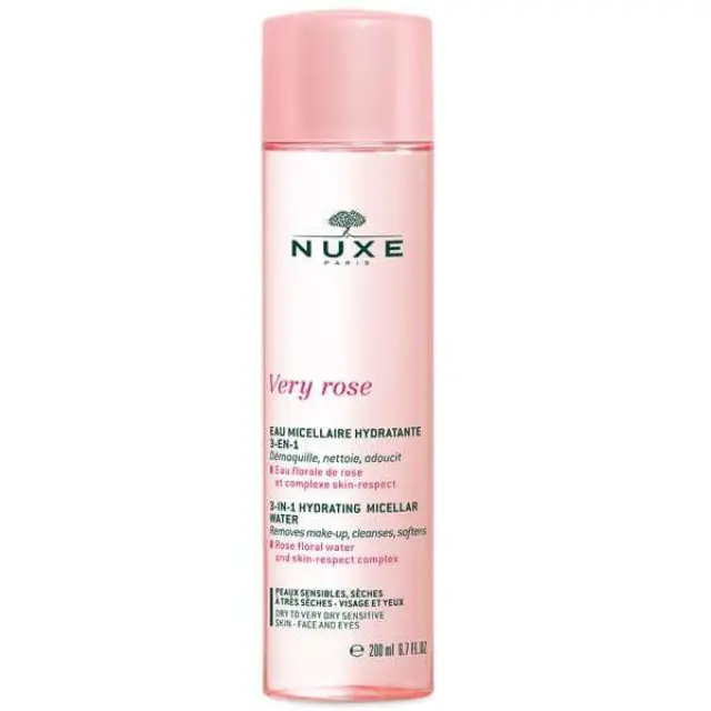 NUXE Very Rose 3-in-1 Soothing Micellar Water Μικυλλιακό Νερό Καθαρισμού για Πρόσωπο & Μάτια, 200ml