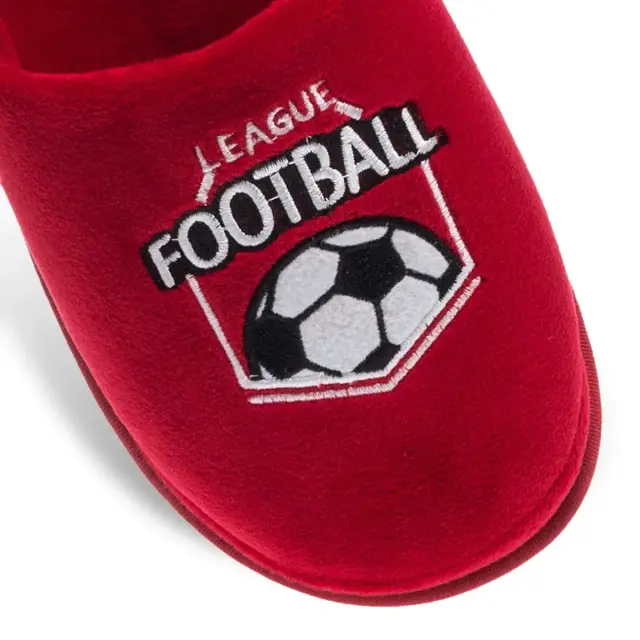 Parex Ανδρικές Παντόφλες Σπιτιού Football League, Χρώμα Κόκκινο 3