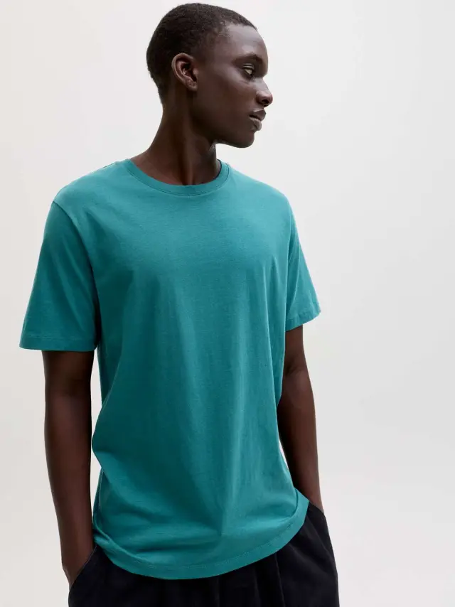JJEORGANIC BASIC TEE SS O-NECK NOOS Atlantic Deep 2