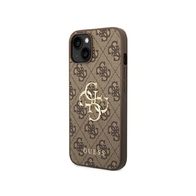 Guess Θήκη 4G Metal Logo Case For iPhone 14 Brown