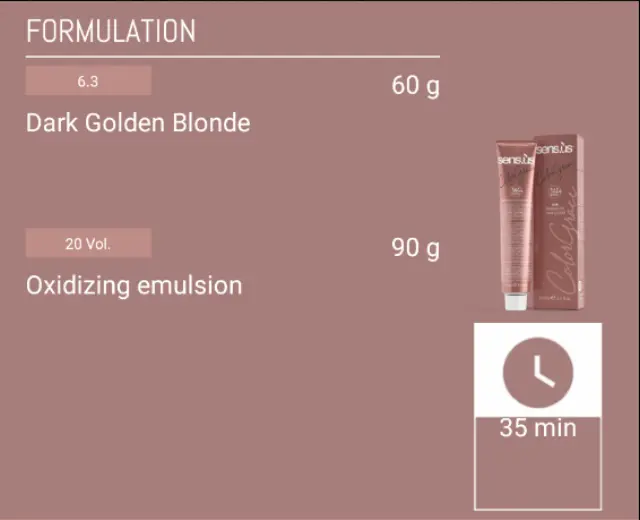 Sensus Color Grace M3K 6.3 Dark Golden Blonde 100ml - (μόνιμη βαφή ντορέ ξανθό σκούρο) 3