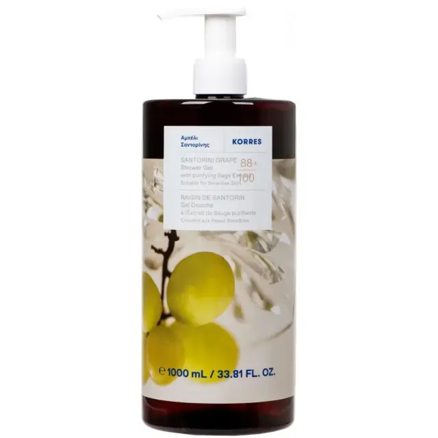 Korres Santorini Grape Αφρόλουτρο Αμπέλι Σαντορίνης, 1000ml